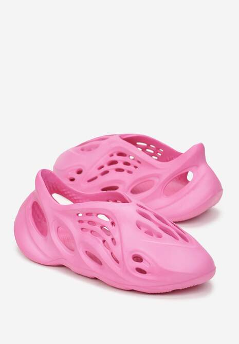 Fuksjowe Wsuwane Sneakersy z Lekkiej Pianki z Wycięciami Bonasna 4