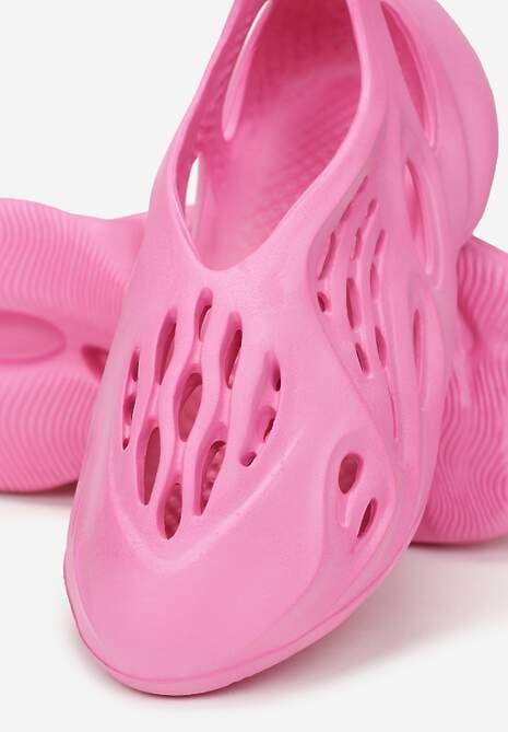 Fuksjowe Wsuwane Sneakersy z Lekkiej Pianki z Wycięciami Bonasna 5