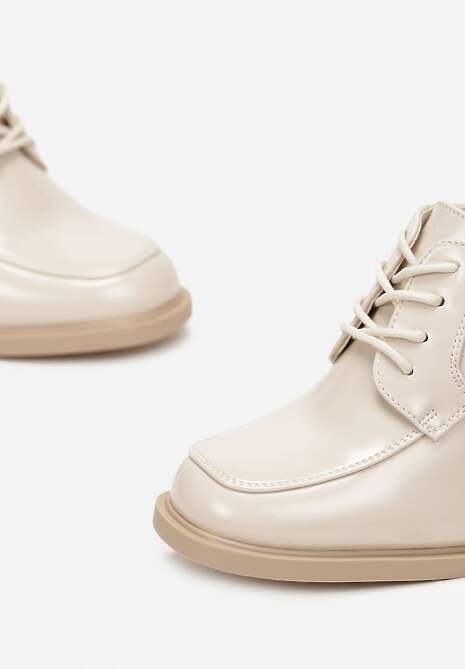 Pantofi bej Jenze cu toc bloc 5