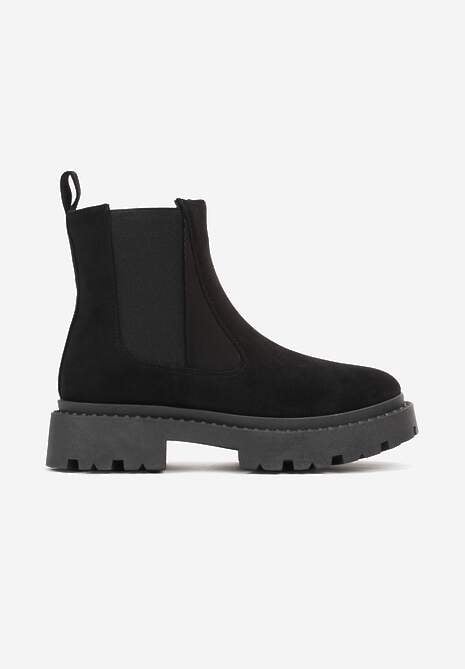 Botine negre cu talpa groasa Gosoga 4