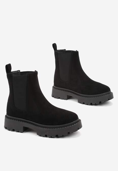 Botine negre cu talpa groasa Gosoga 4