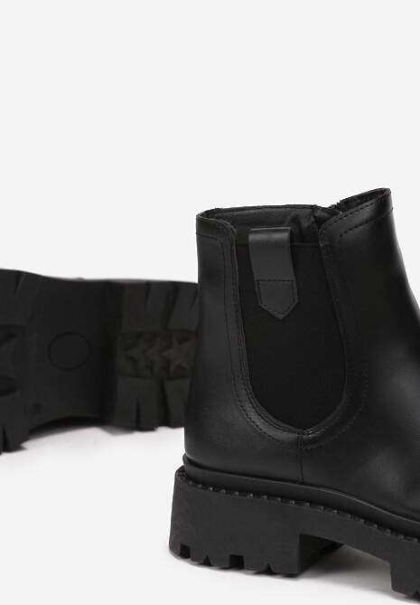 Botine Negre Chelsea pe Talpă Groasă Liraelia 6