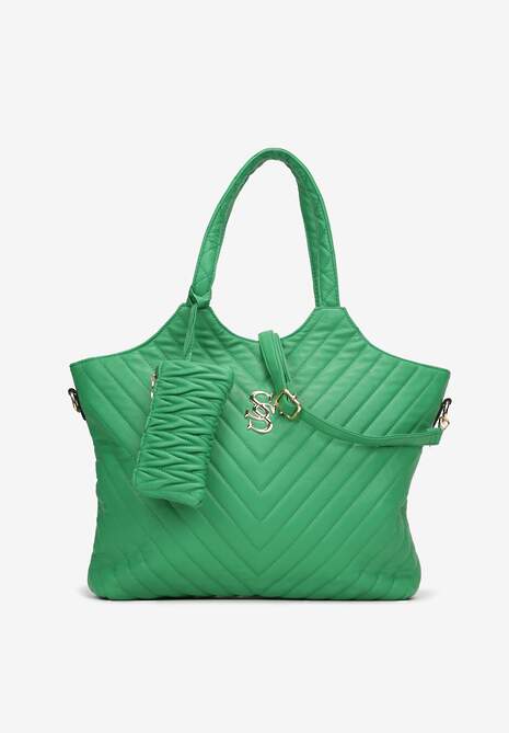 Geantă Verde Matlasată Shopper de Urmăr Winesas