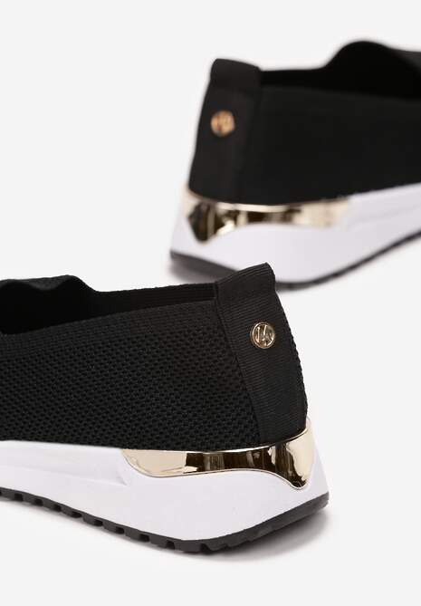 Pantofi sport negri cu partea superioară elastică până la gleznă Komilda 5