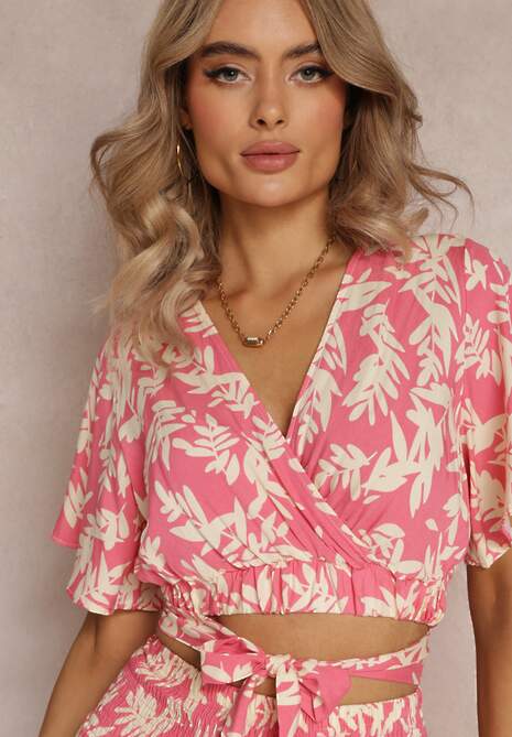 Set fuchsia din 2 piese cu top și pantaloni Khelu 5