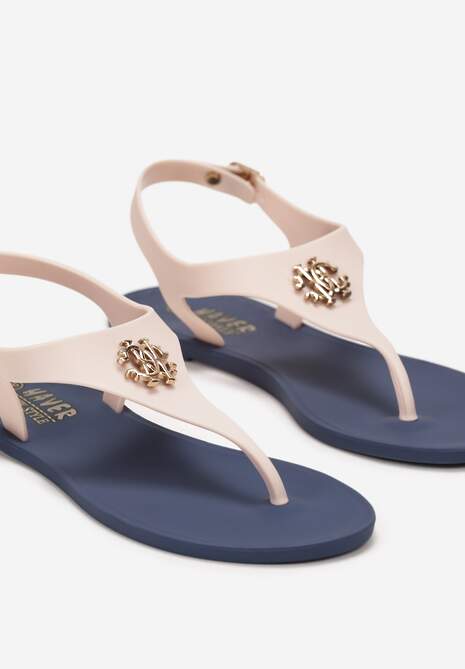 Granatowo-Beżowe Sandały Merila 5