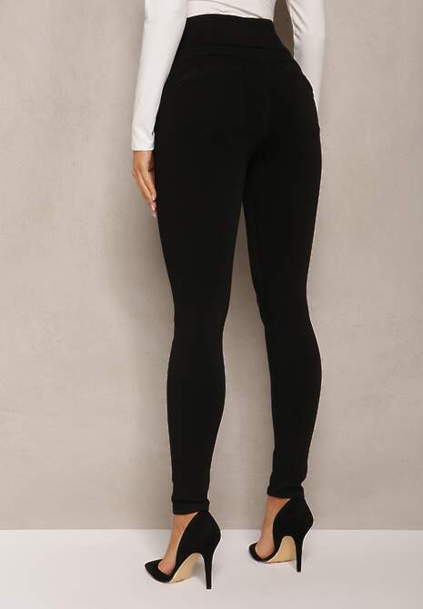 Blugi negri Skinny Push Up cu Nasturi Malah 4