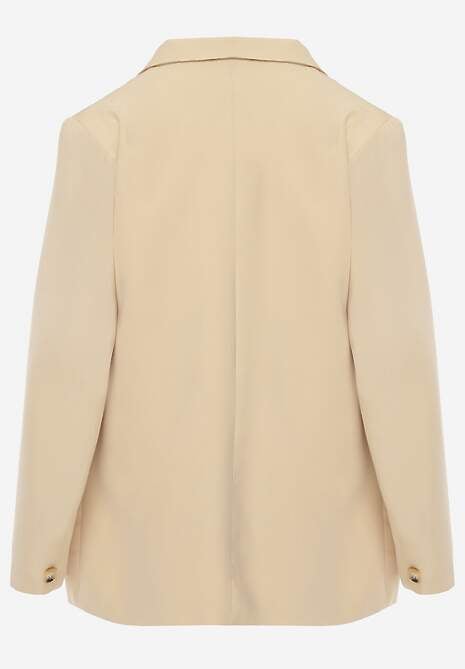 Jachetă bej cu revere Ruqae 7