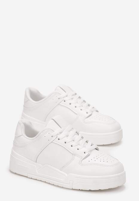 Białe Sneakersy z Ozdobnymi Wstawkami Jeffeed 4
