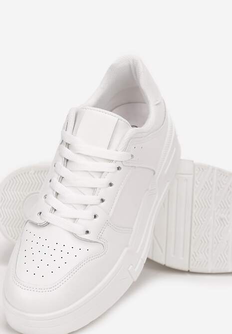 Białe Sneakersy z Ozdobnymi Wstawkami Jeffeed 5