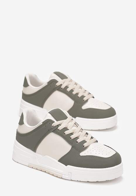 Zielone Sneakersy z Ozdobnymi Wstawkami Jeffeed 4