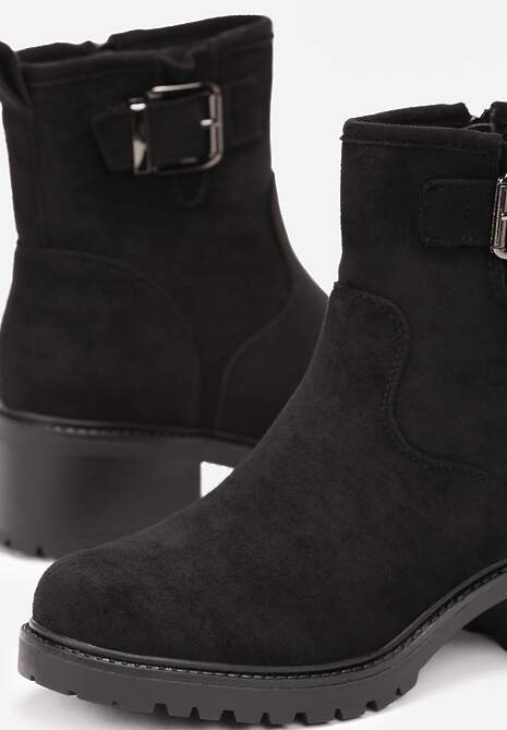 Botine Negre cu Toc Mic Anikkes 5
