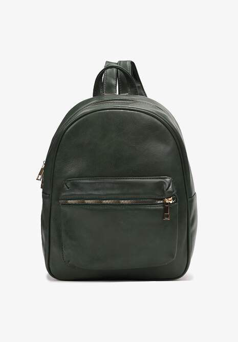 Rucsac Verde Închis Stil Urban Imitație Piele Ohelia