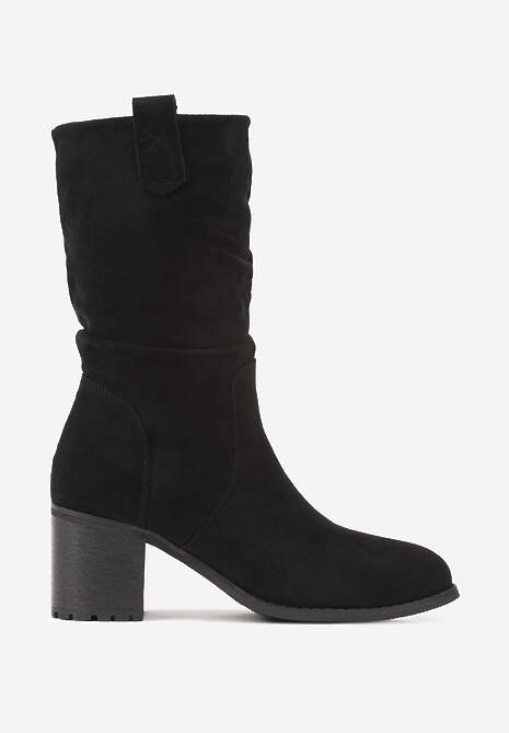 Botine negre de cowboy cu carâmb plisat la gleznă Alfzara 4