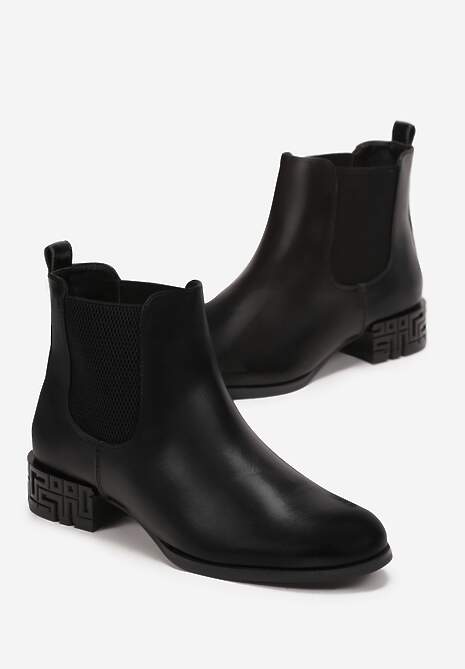 Botine Negre Tip Sosetă cu Inserție Elastică Ellinn 4