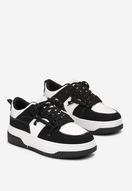 Sneakers Negri cu Perforatie și șiret Dublu Misoval 4