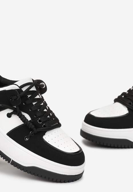 Sneakers Negri cu Perforatie și șiret Dublu Misoval 5
