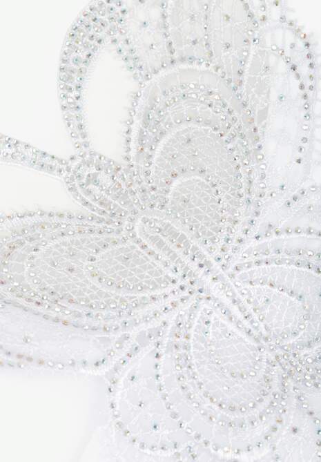 Biały Biustonosz na Szerokich Ramiączkach z Koronką w Cyrkonie Caduria 7