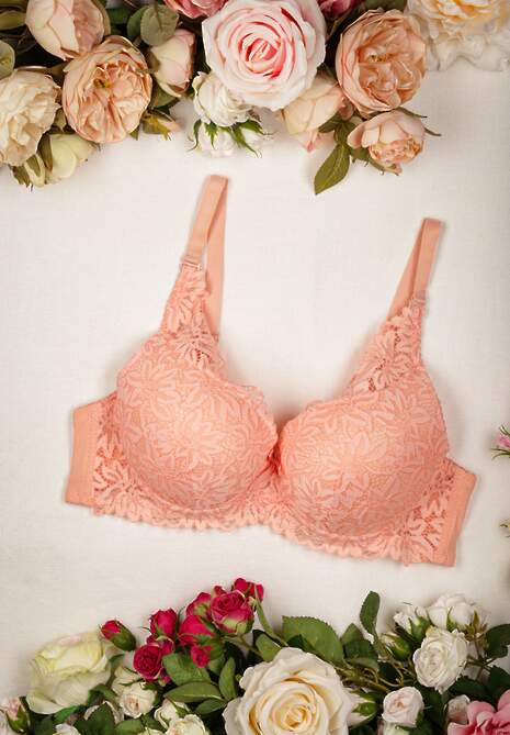 Sutien Push Up Roz cu Dantelă Lizabe