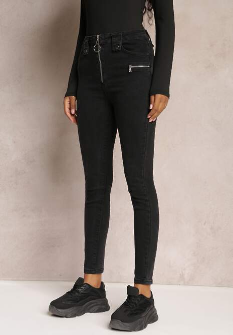 Czarne Jeansy Skinny High Waist Loveia 4
