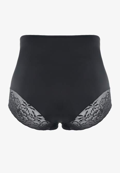 Czarne Modelujące Majtki High Waist Ozdobione Koronką Nelare 6