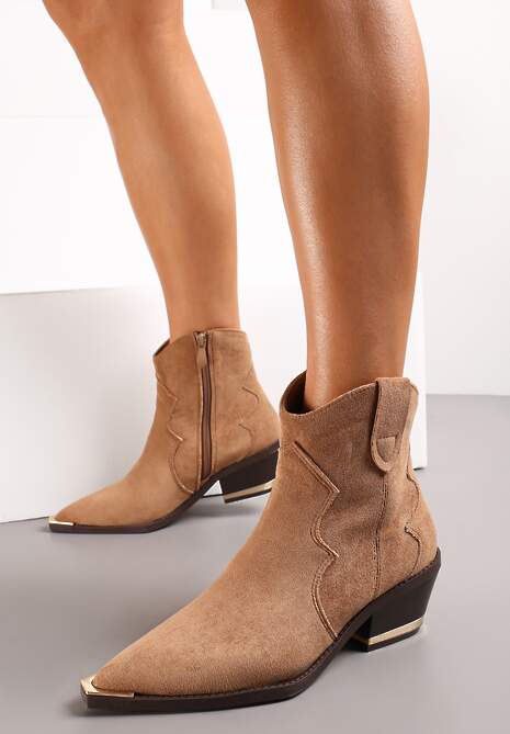 Botine Cowboy Maro pe Toc Bloc Jos Brifiela
