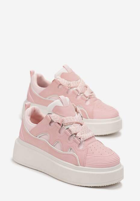 Różowe Sneakersy na Platformie Nazario 4