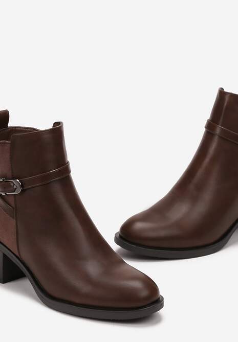 Botine Maro cu Toc Înalt și Curea cu Cataramă Acaila 5