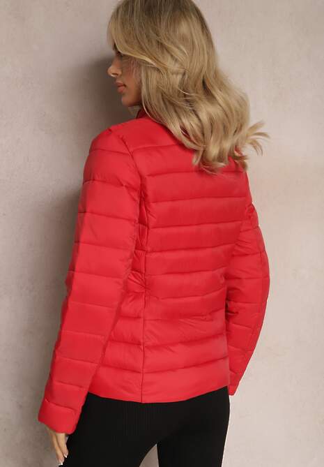 Czerwona Pikowana Kurtka Przejściowa Bez Kaptura Kristika 4