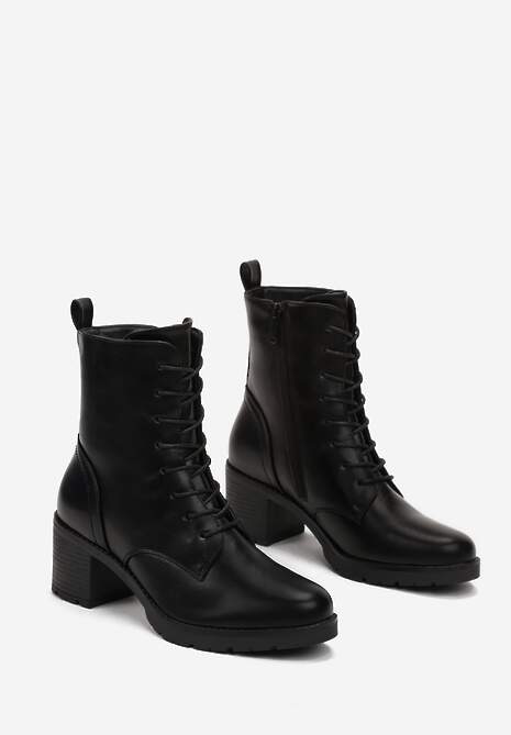 Botine Negre cu Toc Mic Zenaide 4