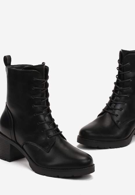 Botine Negre cu Toc Mic Zenaide 5