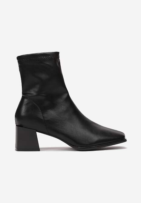 Botine Negre cu Toc Mic Sileurie 4