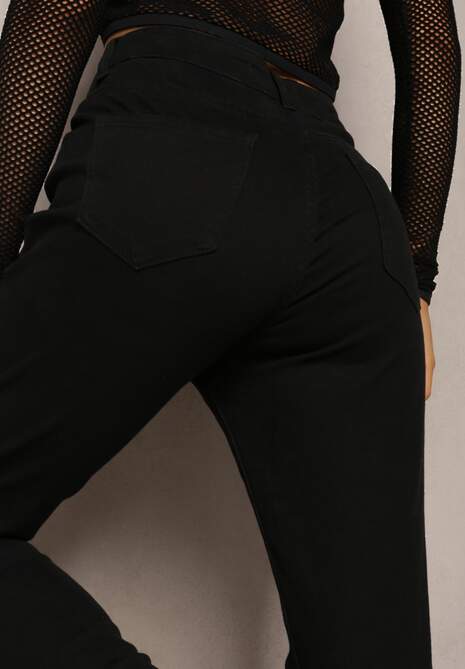 Czarne Jeansy Skinny z Elastycznej Bawełny Gerfia 5