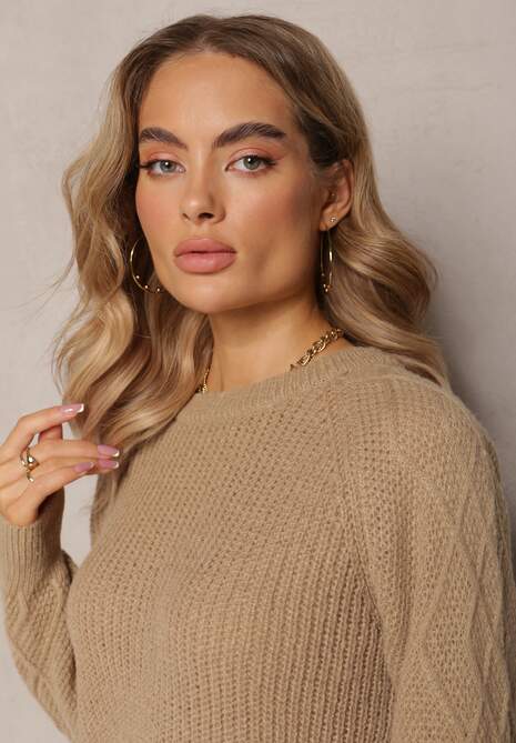 Pulover bej deschis Tertille 5