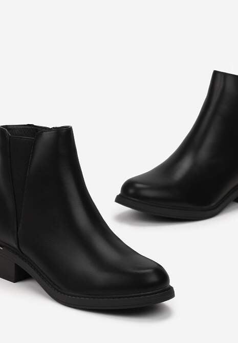 Botine Chelsea Negre Booni cu Inserție Elastică Laterală Clasică 5