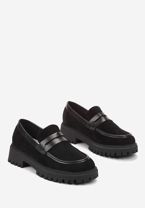Mocasini Negri Clasici Slip-On Talpă Groasă Zimțată Klimme 4