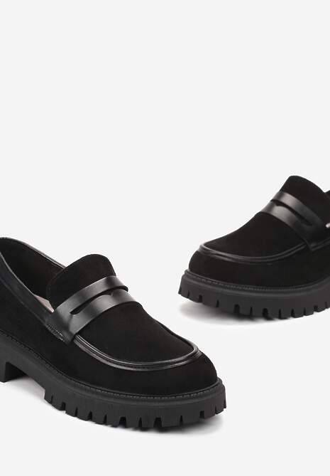 Mocasini Negri Clasici Slip-On Talpă Groasă Zimțată Klimme 5