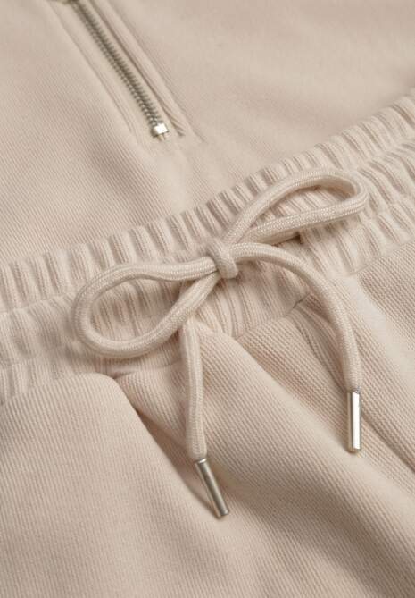 Beżowy Komplet Dresowy z Polaru Bluza z Krótkim Suwakiem i Spodnie Joggery Hypamena 6