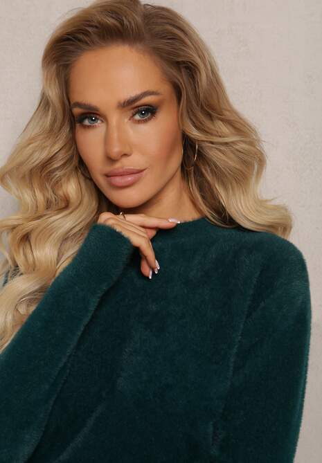 Ciemnozielony Sweter Wełniany Elisabema 5