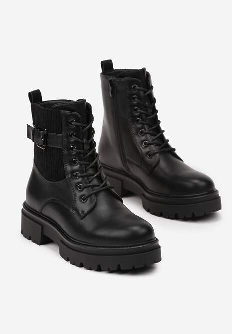 Botine Negre în Stilul Lucrătorilor Grunge Eiase 5