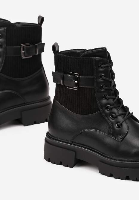 Botine Negre în Stilul Lucrătorilor Grunge Eiase 6