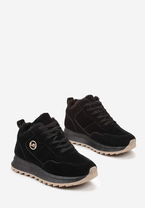 Sneakersi călduroși negri pe platformă Appopis 5