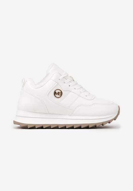 Białe Ocieplane Sneakersy na Platformie Appopis 4