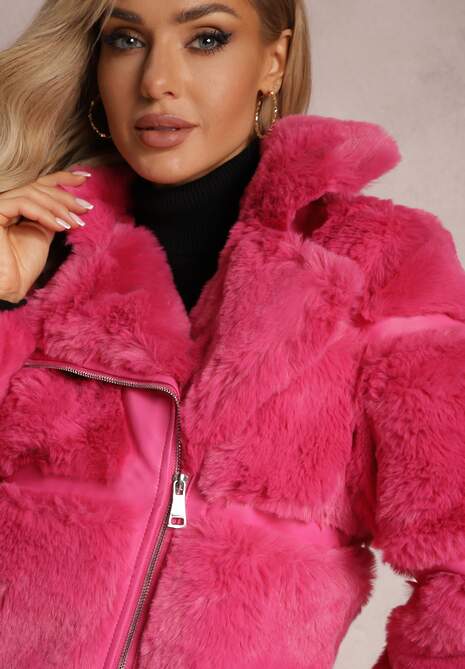 Jachetă Fucsia cu Blană Shetty 7