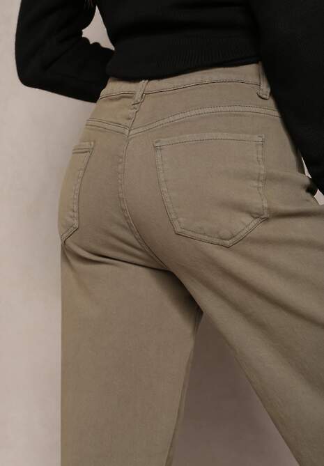 Pantaloni Largi Verzi Talia Inalta Inthini 5