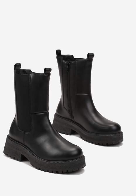 Botine Chelsea Negre cu Inserție Elastică Anedda 4