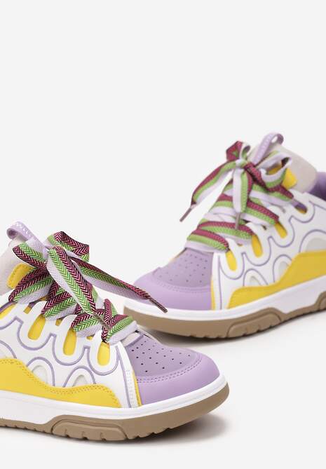 Sneakers Violet cu Șireturi Late Nolita 5