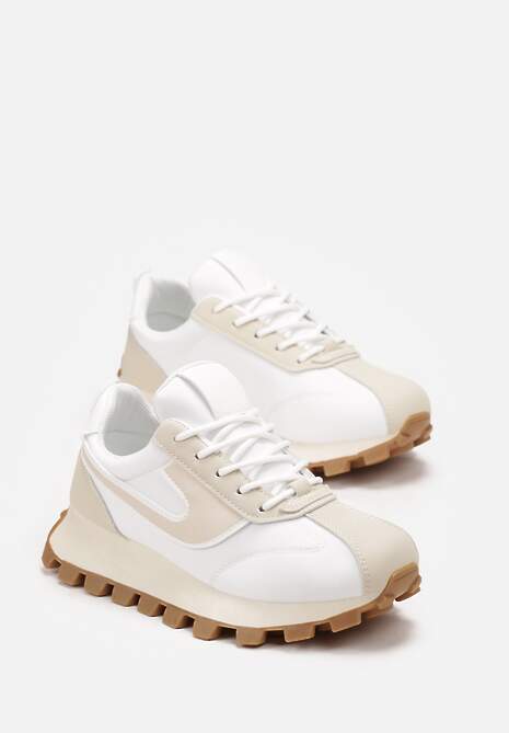 Sneakers bej gleznă platformă Winnela 4
