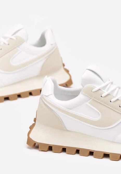 Sneakers bej gleznă platformă Winnela 5