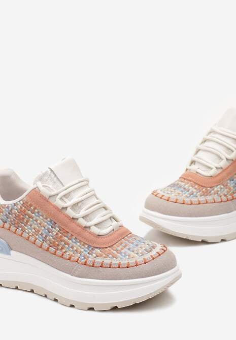 Sneakerși Portocalii pe Platformă Buffona 5